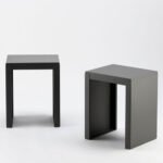 big irony stool in black