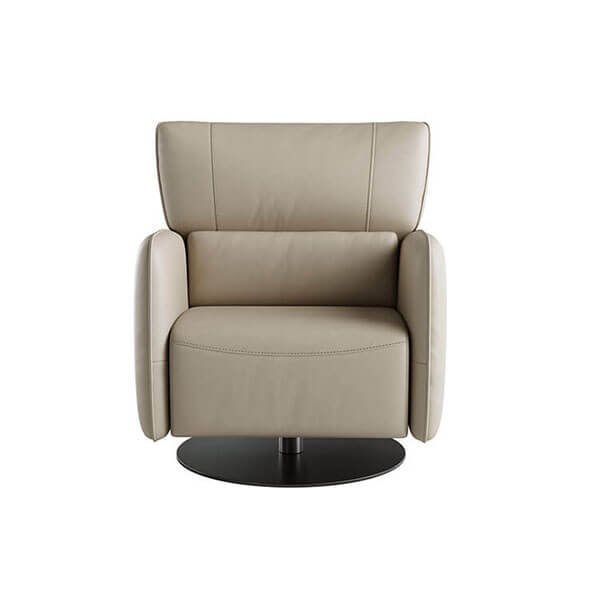 Swivel Leather Armchair