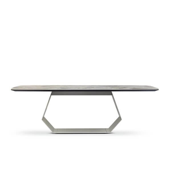 Ibiza Table with metal base and ceramic top