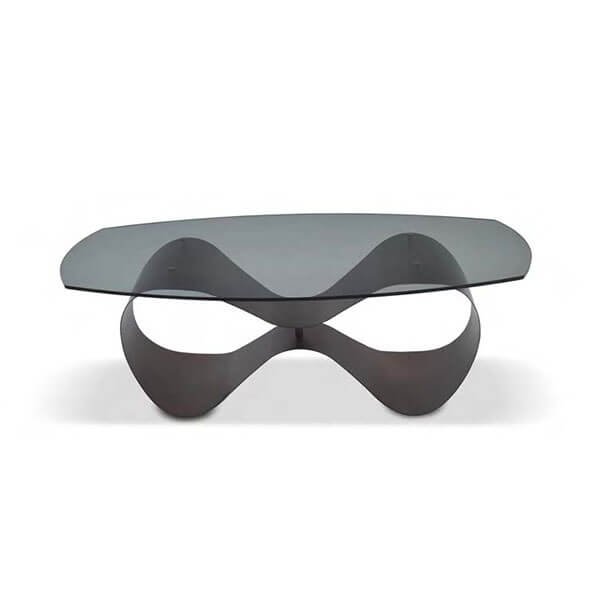 Infinity Metal table with plexiglass top