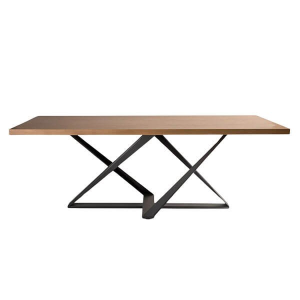 Modern Dining Table with Metal Base Root Star